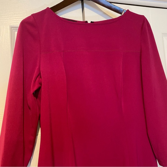 NWOT Nine West Magenta Business Professional Pink 3/4 Sleeve Dress. Size 12. - Picture 7 of 14